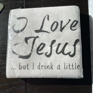 “I love Jesus, but I drink a little” Cocktail napkins